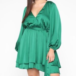 Fashion Nova - Hard to Love Satin Mini Dress